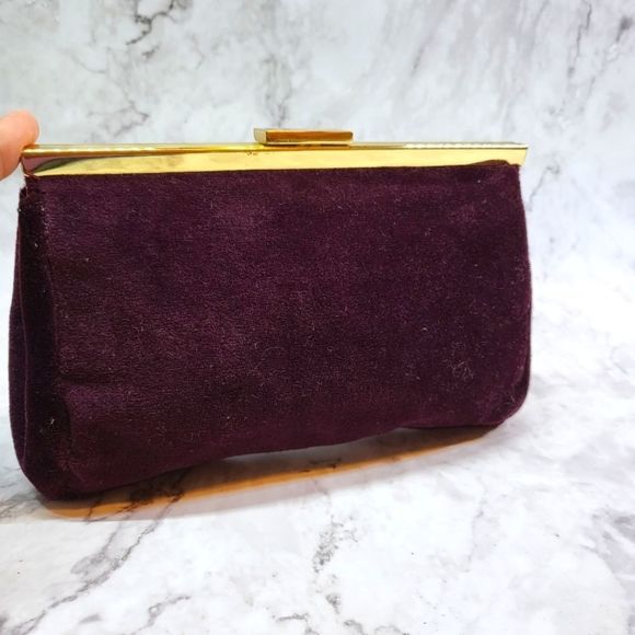 Estee Lauder cosmetic bag clutch burgundy - Picture 6 of 6